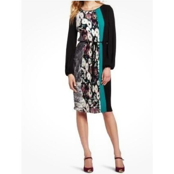 BCBG Maxazaria Dress- size Small- Pleated, with belt, long sleeve, elastic waist - Picture 1 of 9